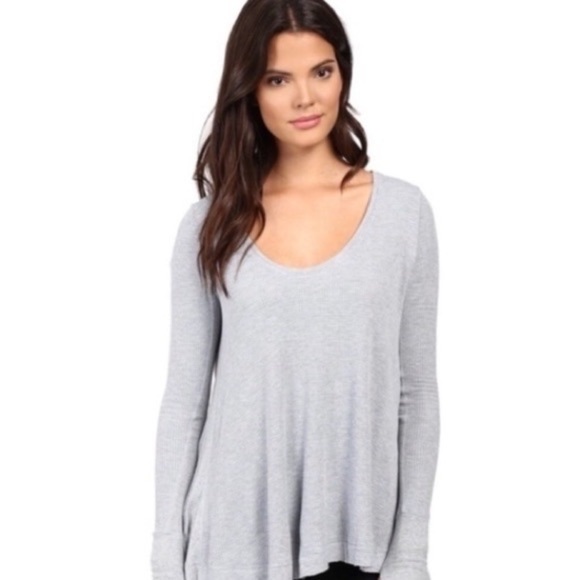 Free People Tops - Free people gray long sleeve top